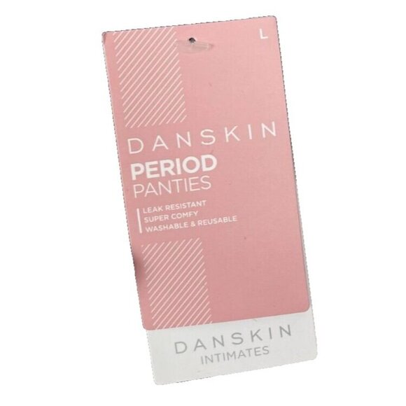 Danskin L 3-Pk Logo Black Lace Microfiber Washable Light Period Thong Panties - Picture 4 of 4